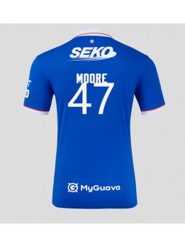 Rangers Mikey Moore #47 Replika Hemmakläder 2025-26 Kortärmad